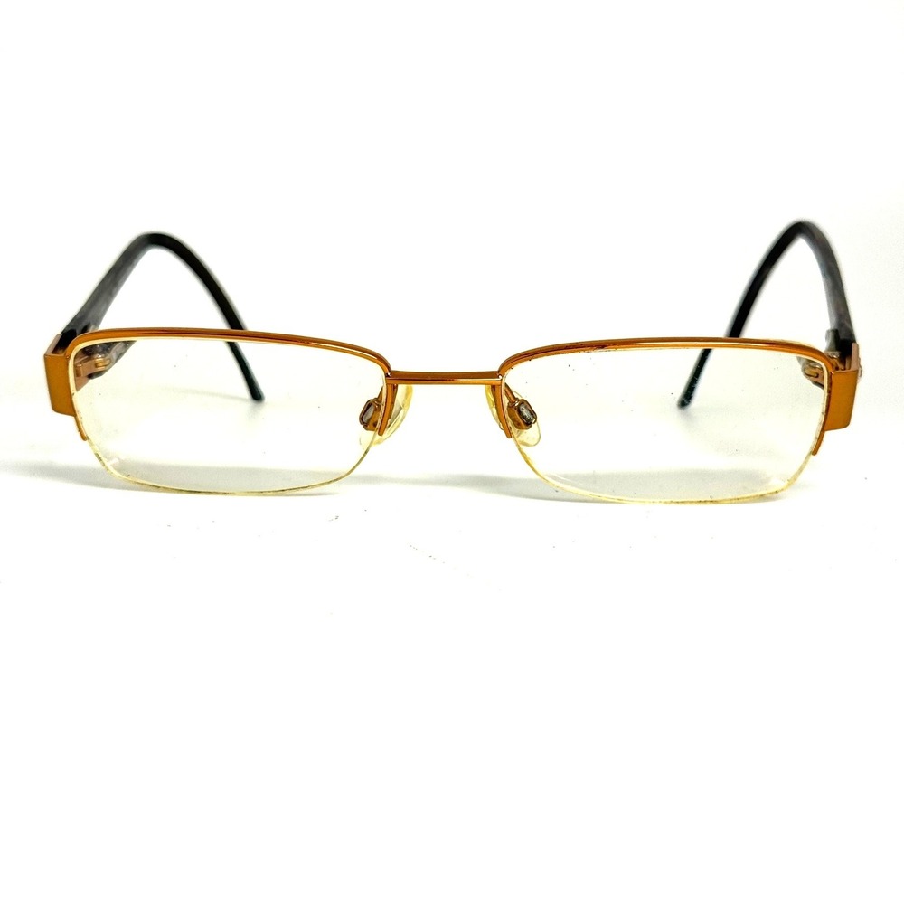 Charmant CH10849 Gold Titanium Rectangular Eyeglass‎ Frames Japan 51-18-130